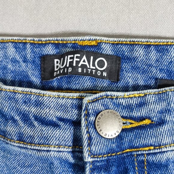 Buffalo jeans women's size 16 denim blue colour Della High rise Wide leg jean - Picture 5 of 14